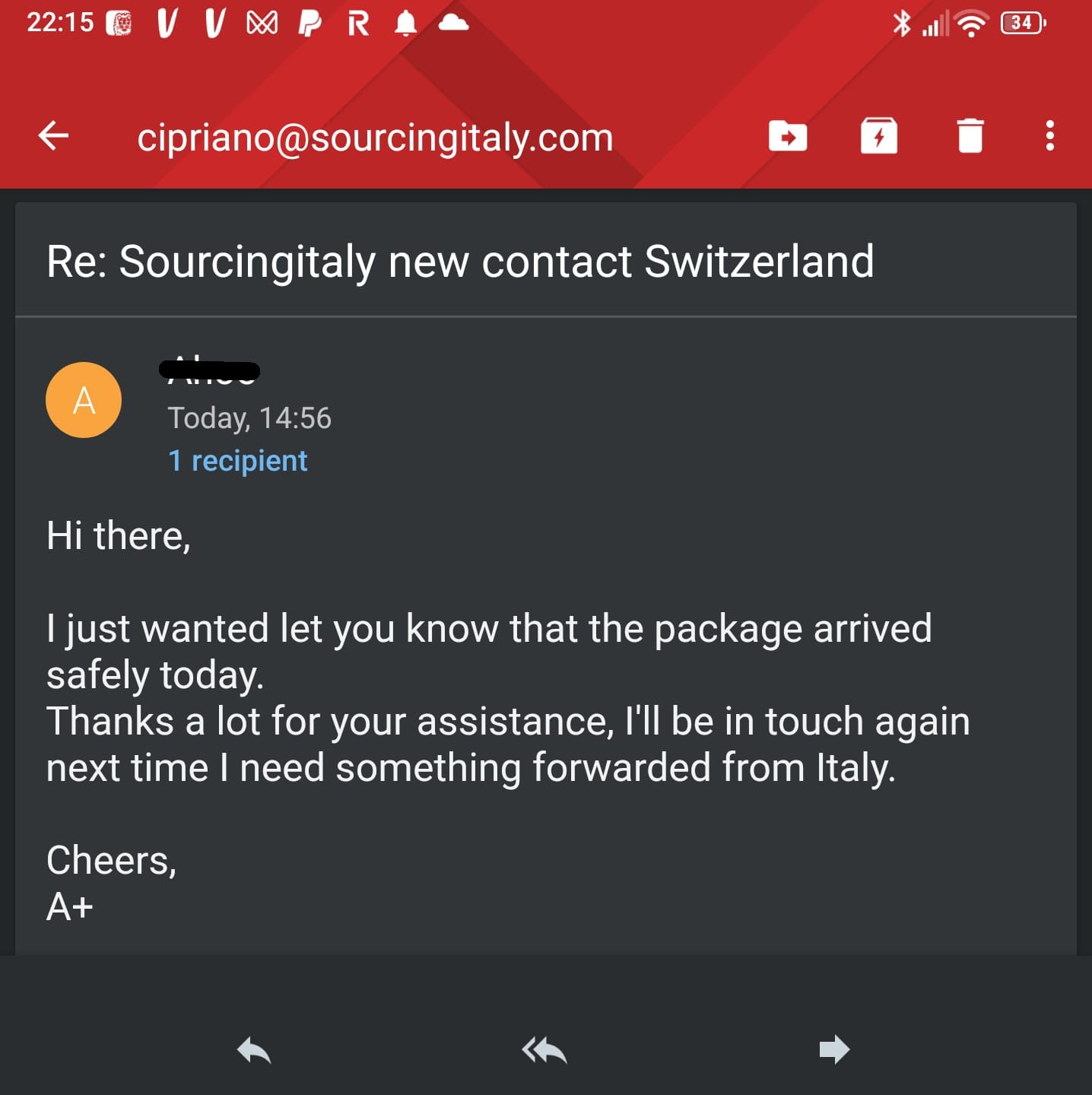 Package Forwarder Italy A+ 591